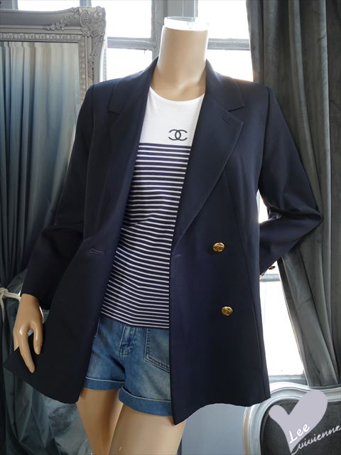 CHANEL: 紺ブレジャケット 商品説明【アンティーク CHANEL: 紺ブレジャケット 商品説明【アンティーク